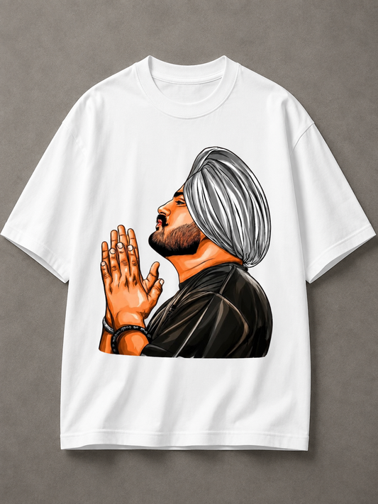 Moosewala Hands Folded Printed Tee