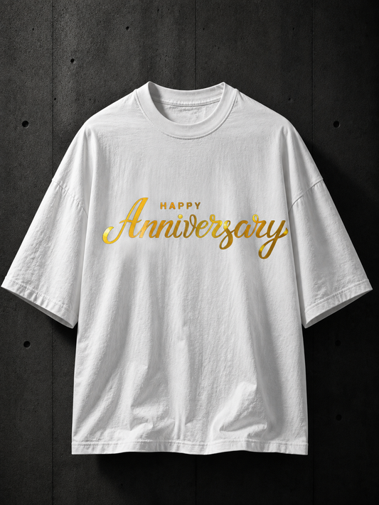 Happy Anniversary Printed Tee