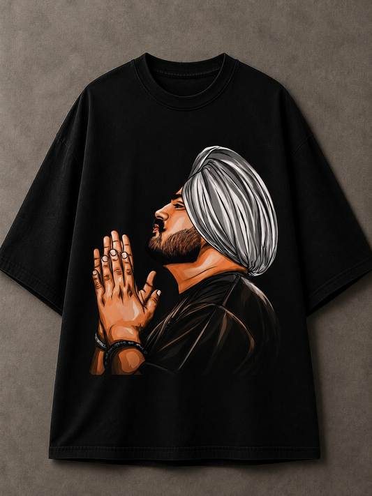 Moosewala Hands Folded Printed Tee