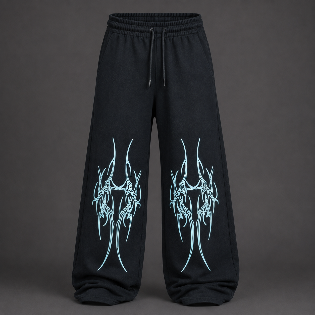 Tribal Flame Oversized Baggy Trouser – Printed Streetwear Pants for Men