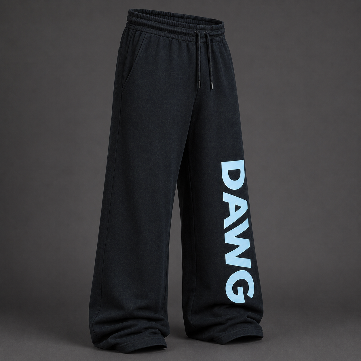 DAWG Print Oversized Baggy Trouser – Streetwear Pants for Men